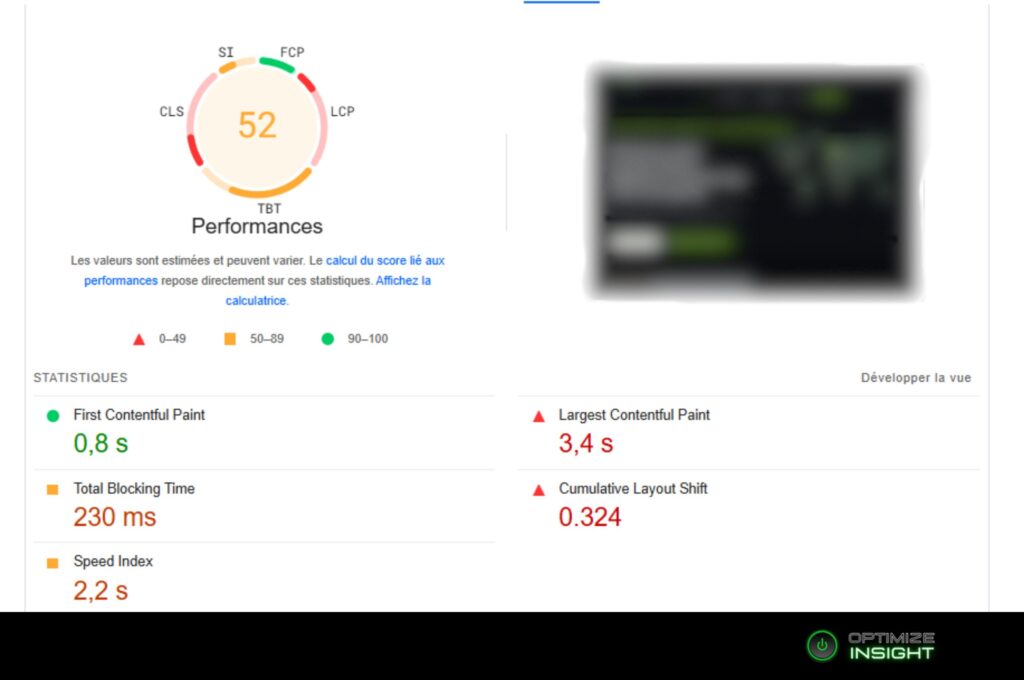 Audit seo_Apercu performances