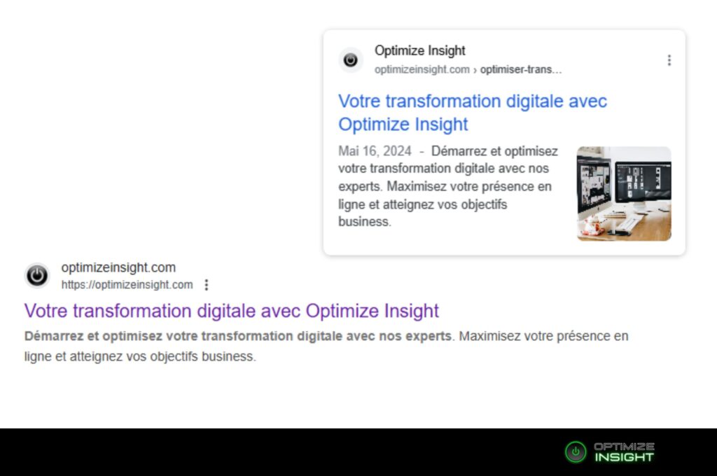 optimisation seo et ux_apercu sur Google