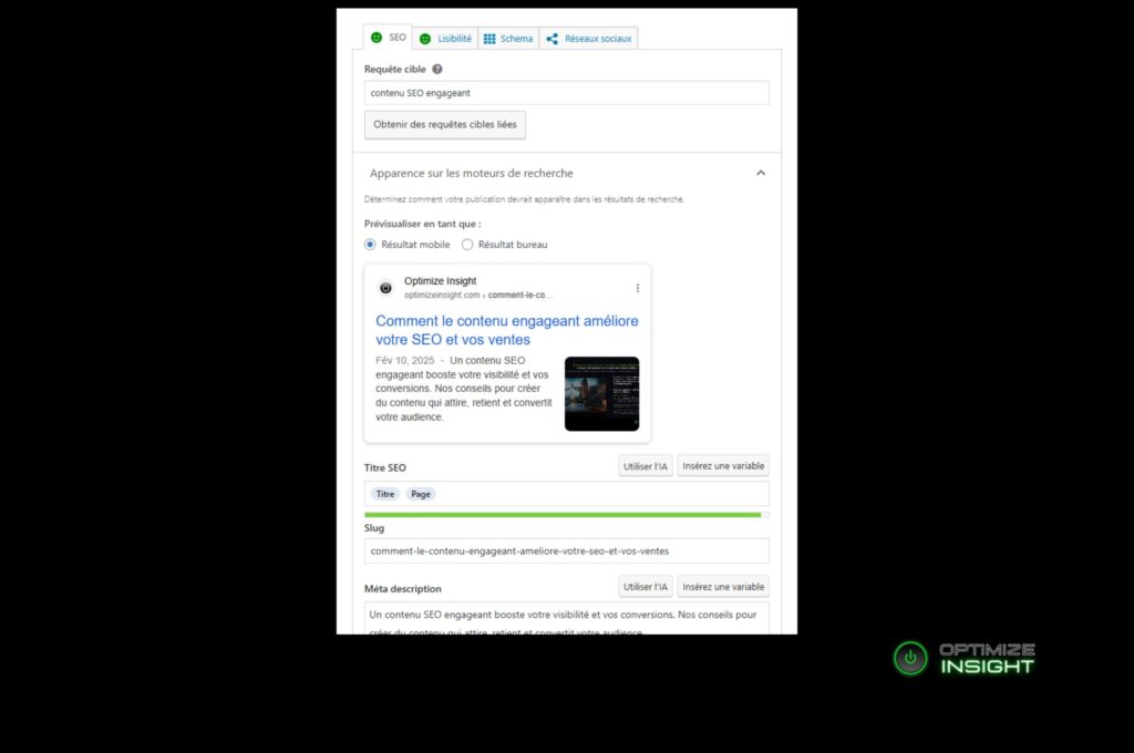 Contenu seo engageant : YOAST, plugin wordpress